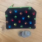 Paw Print Quilted Fabric Mini Purse