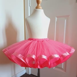 Girl's Hot Pink Tutu Skirt - Ages From 0-6 Months to 6-7 Years UK