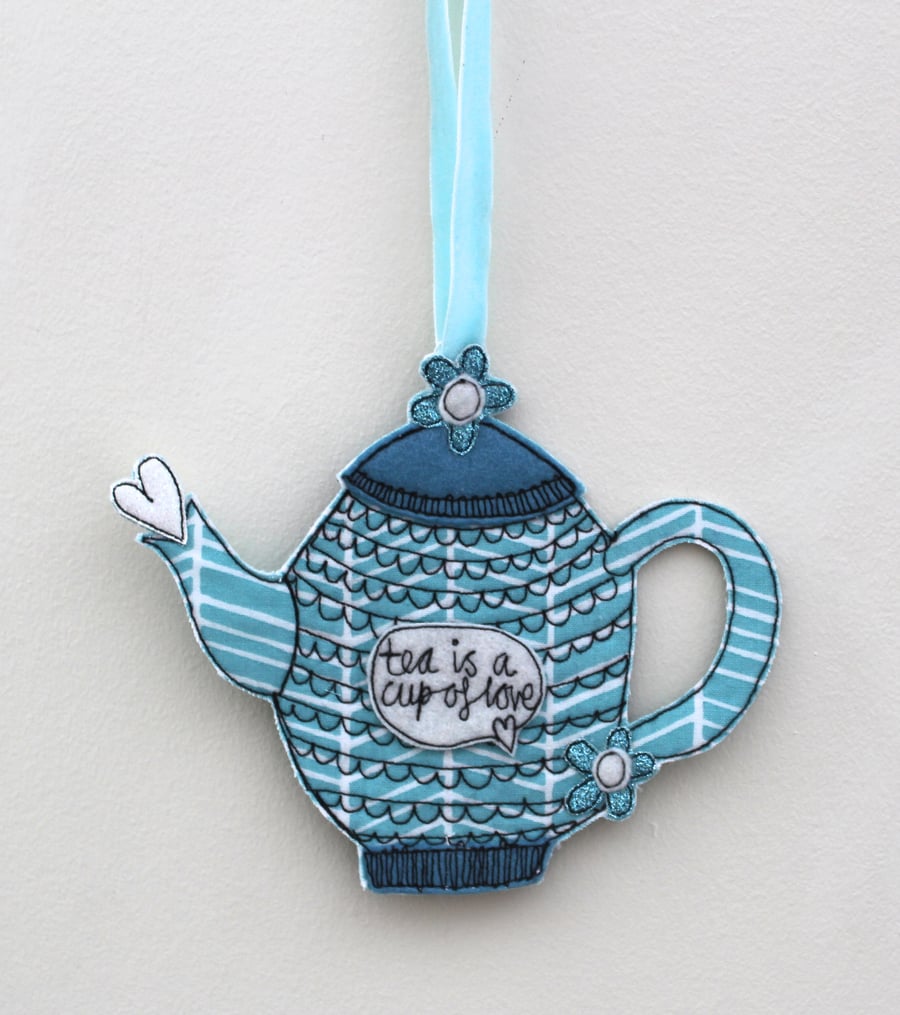 'Tea is a Cup of Love' - Hanging Decoration