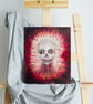 Peekaboo from Hell Original Horror Surrealistic Oil Painting Real Art No AI