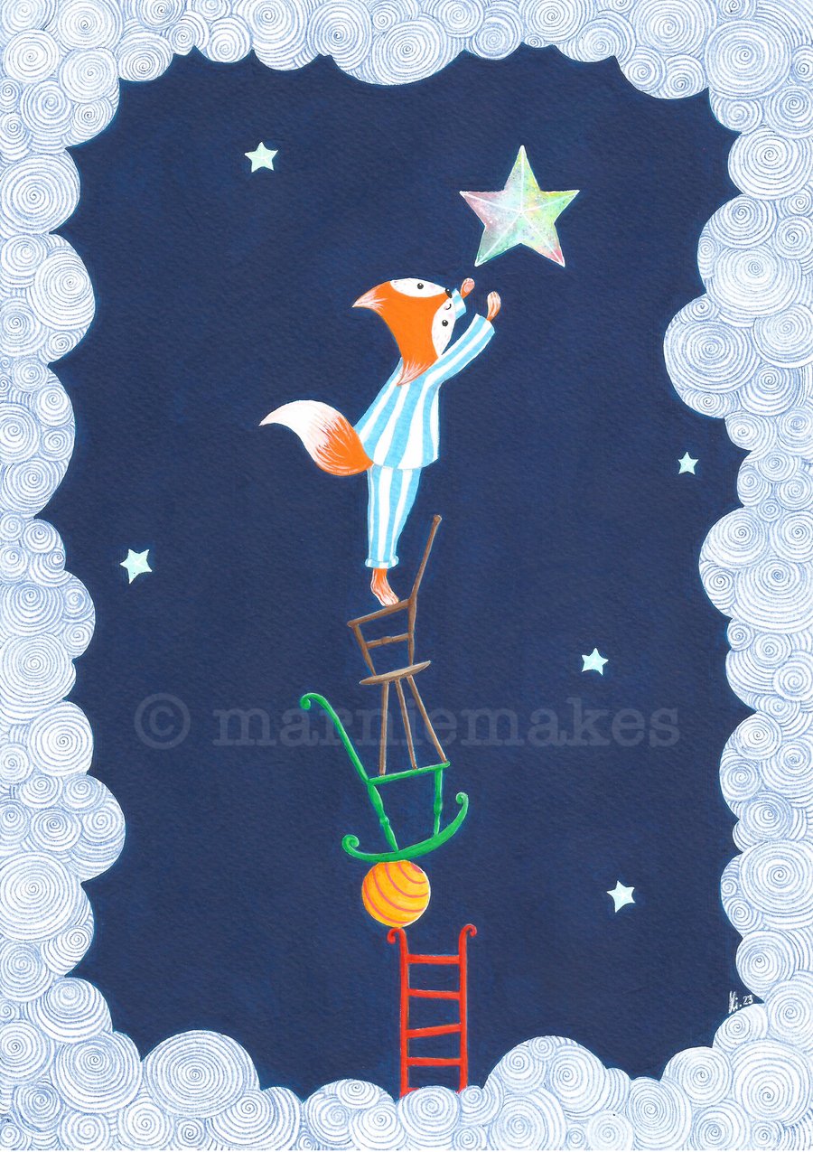 The Wishing Star - A5 Giclee Print 