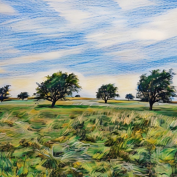 A5 Greeting Card Trees Windy Ridge Yorkshire 