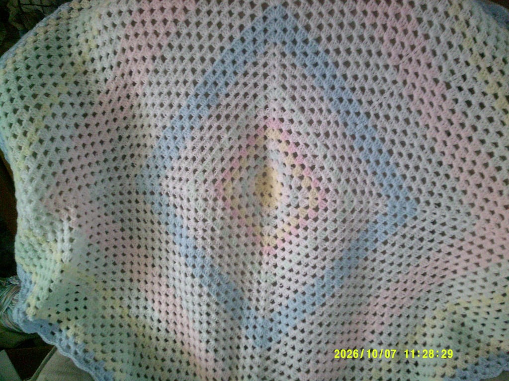 Vintage Style Granny Square Blanket