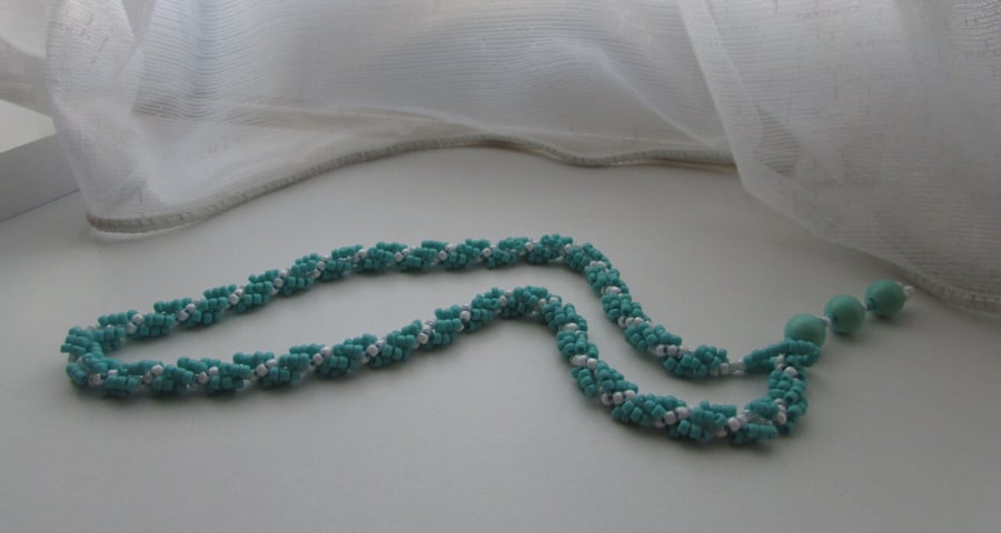 Turquoise spiral necklace