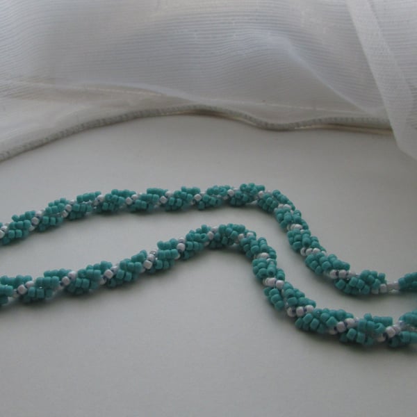 Turquoise spiral necklace