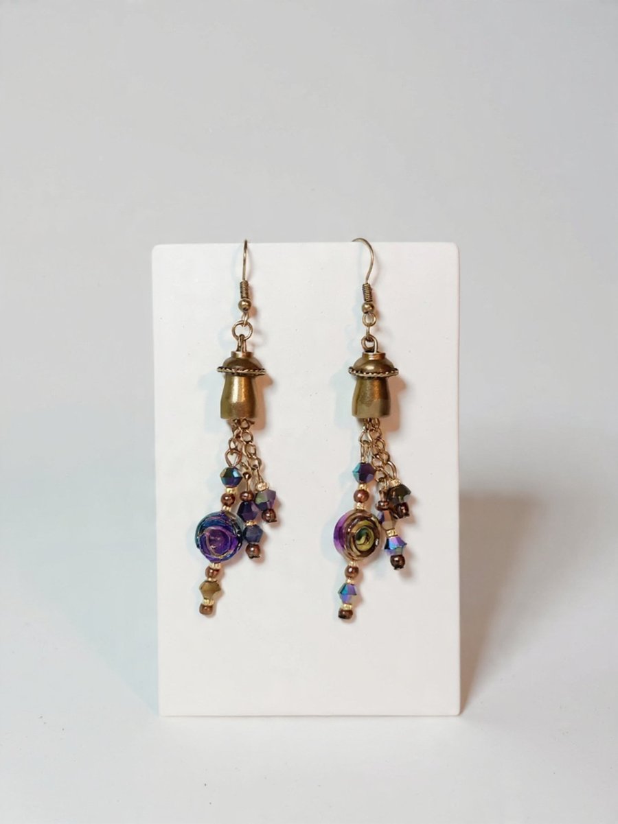 Glass Beads with Bronze 