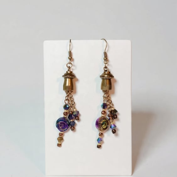 Glass Beads with Bronze 