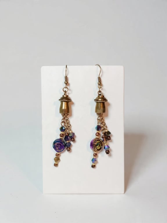 Glass Beads with Bronze 