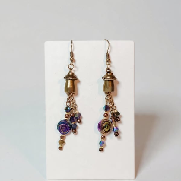 Glass Beads with Bronze 