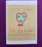 Kindness hand embroidered card. - Image 1