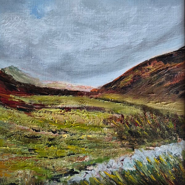 Wandering the fells, an original oil painting 