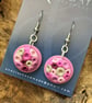 Circular Dusky Pink Earrings - Image 3