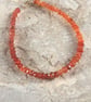 Carnelian Beaded Bracelet, gold filled clasp - Image 3