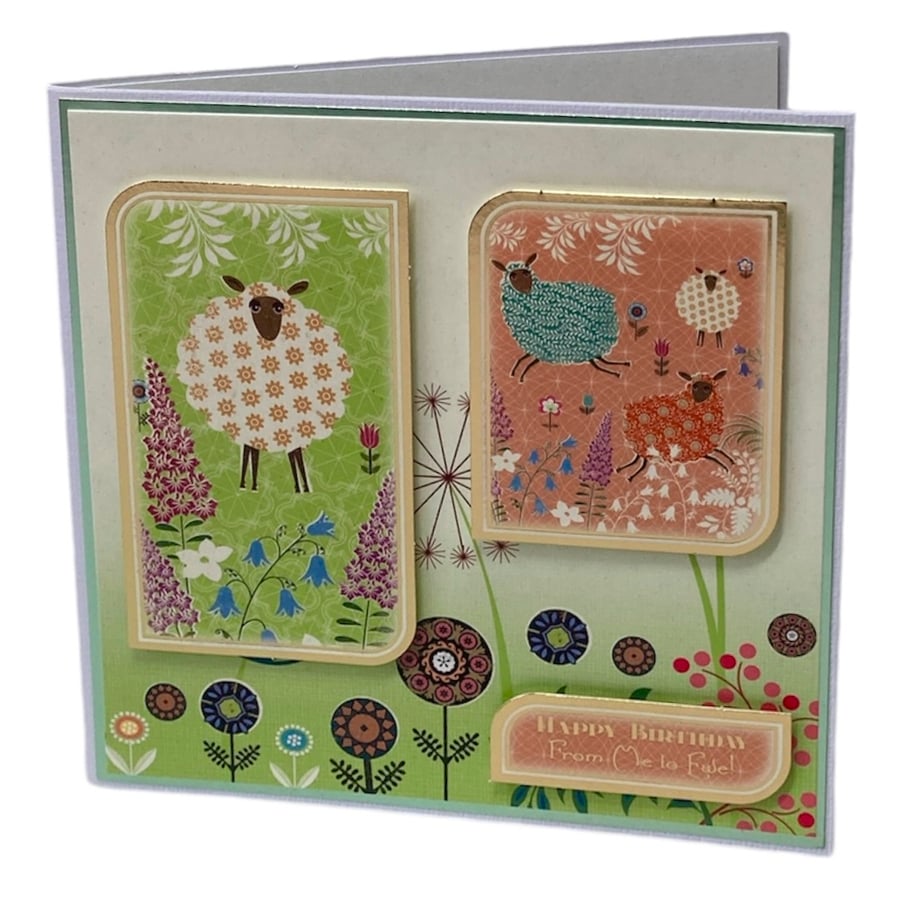 Birthday Card. Sheep Birthday Card for Him or Her. Birthday Card for a Friend.