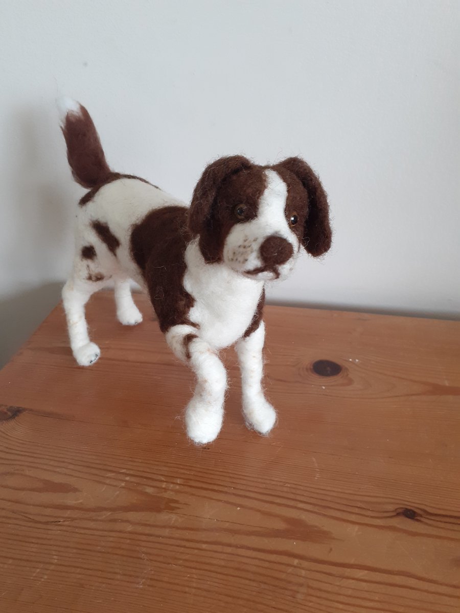 Span6,needle felted wool sculpture ooak,collectable 