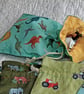 Toy storage or gift bag - Dinosaur, safari, zoo, farm themes - drawstring - Image 1