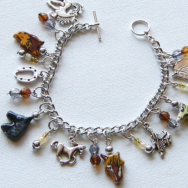 HORSE CLAY CHARM BRACELET