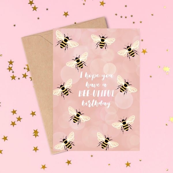 Bumblebee Pun Birthday Card