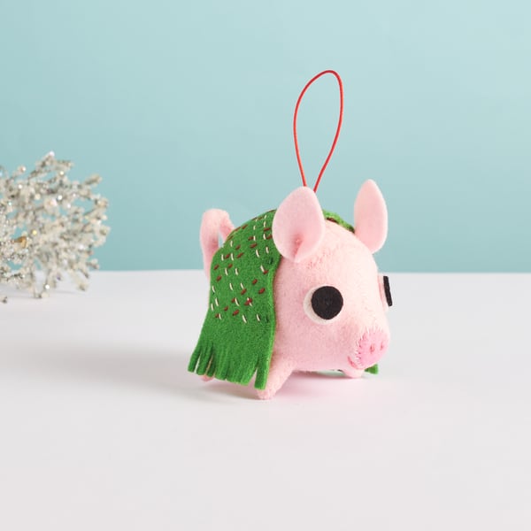 Pig in blanket Christmas tree decoration