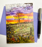 Sunrise tree printed card.  - Image 2
