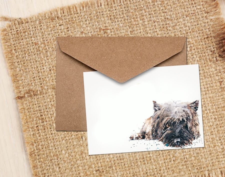 Cairn Terrier IV Greeting Card- Cairn Terrier Dog card, Cairn Terrier Dog card ,
