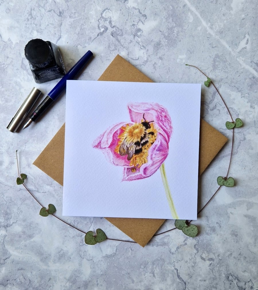 Bumblebee Greetings Card