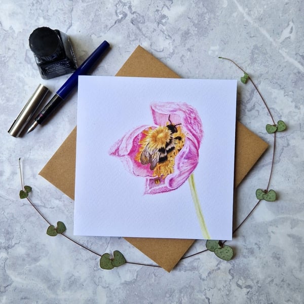 Bumblebee Greetings Card