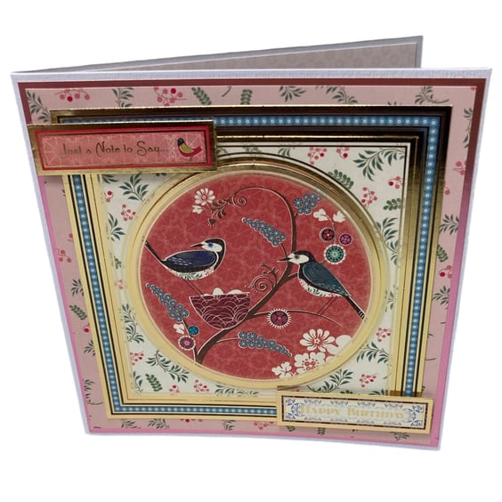 Birthday Card. Bird Birthday Card for him or her. Happy Birthday.