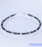 Dainty handmade black spinel and sterling silver lobster clasp bracelet - Image 7