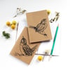 A6 Wren Pocket Notebook with Lined or Plain Pages Bird Notebook
