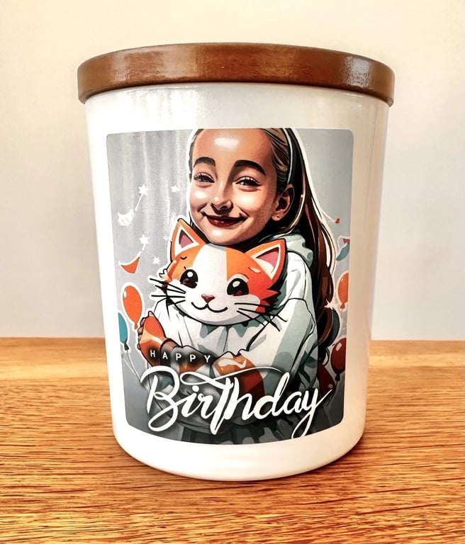 Personalised Birthday character scented candle