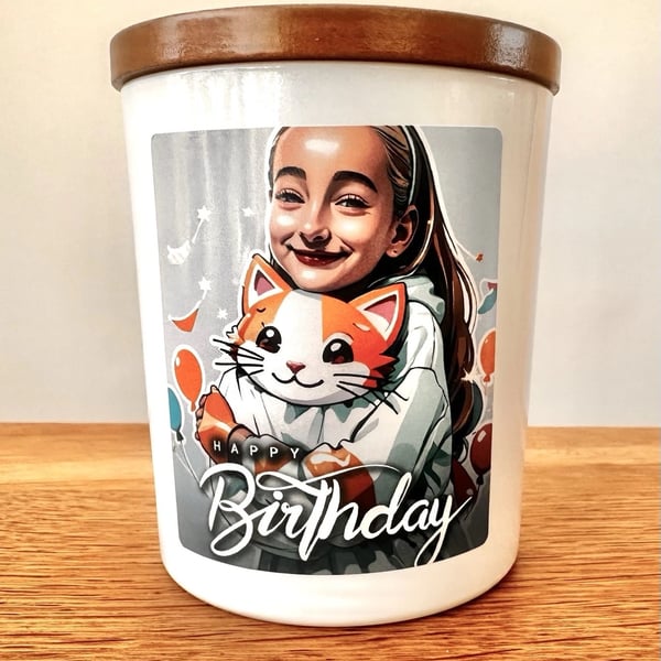 Personalised Birthday character scented candle