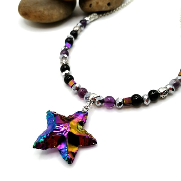 Hematite Star Necklace