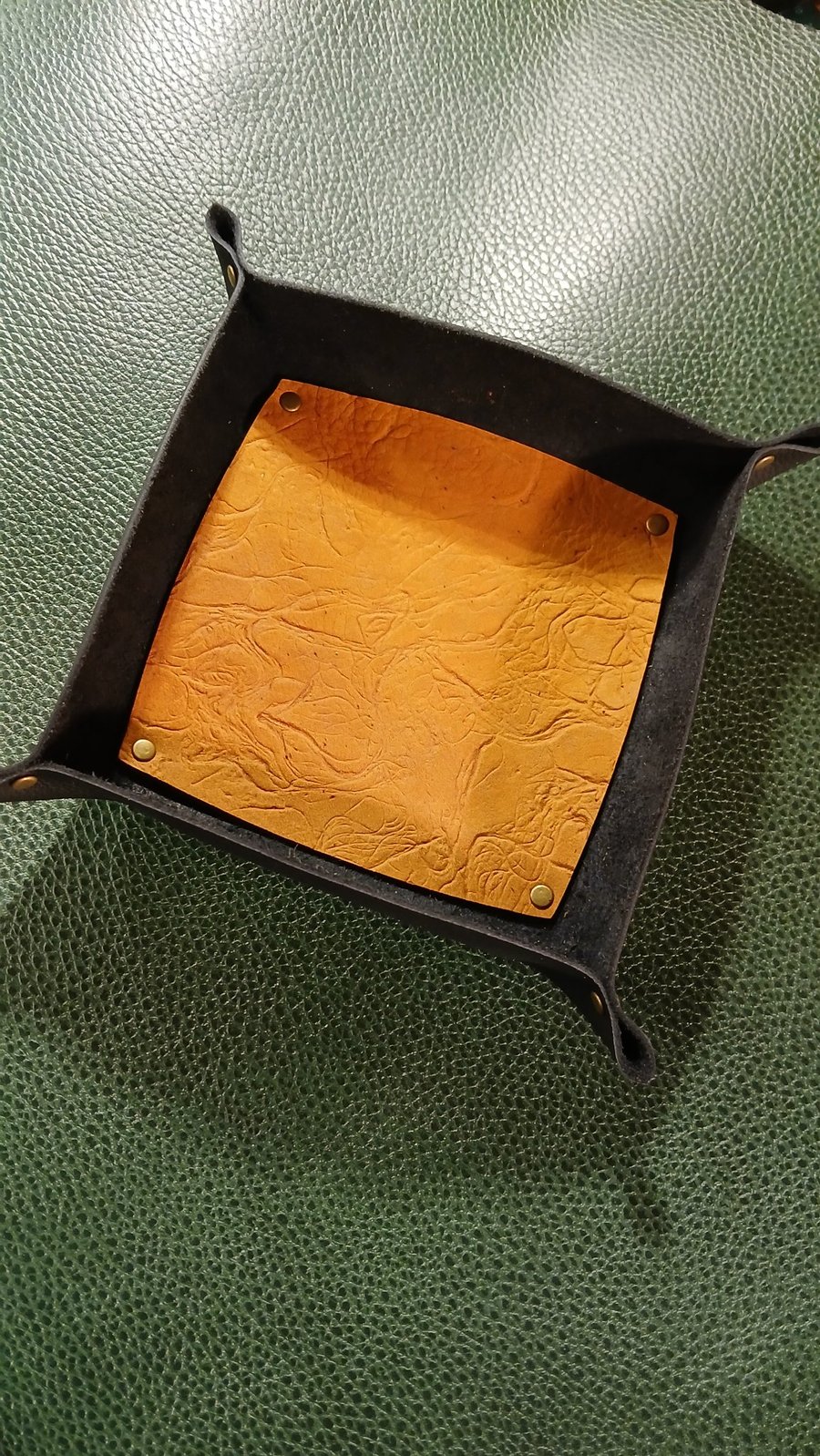 Handcrafted Leather Valet Trays 