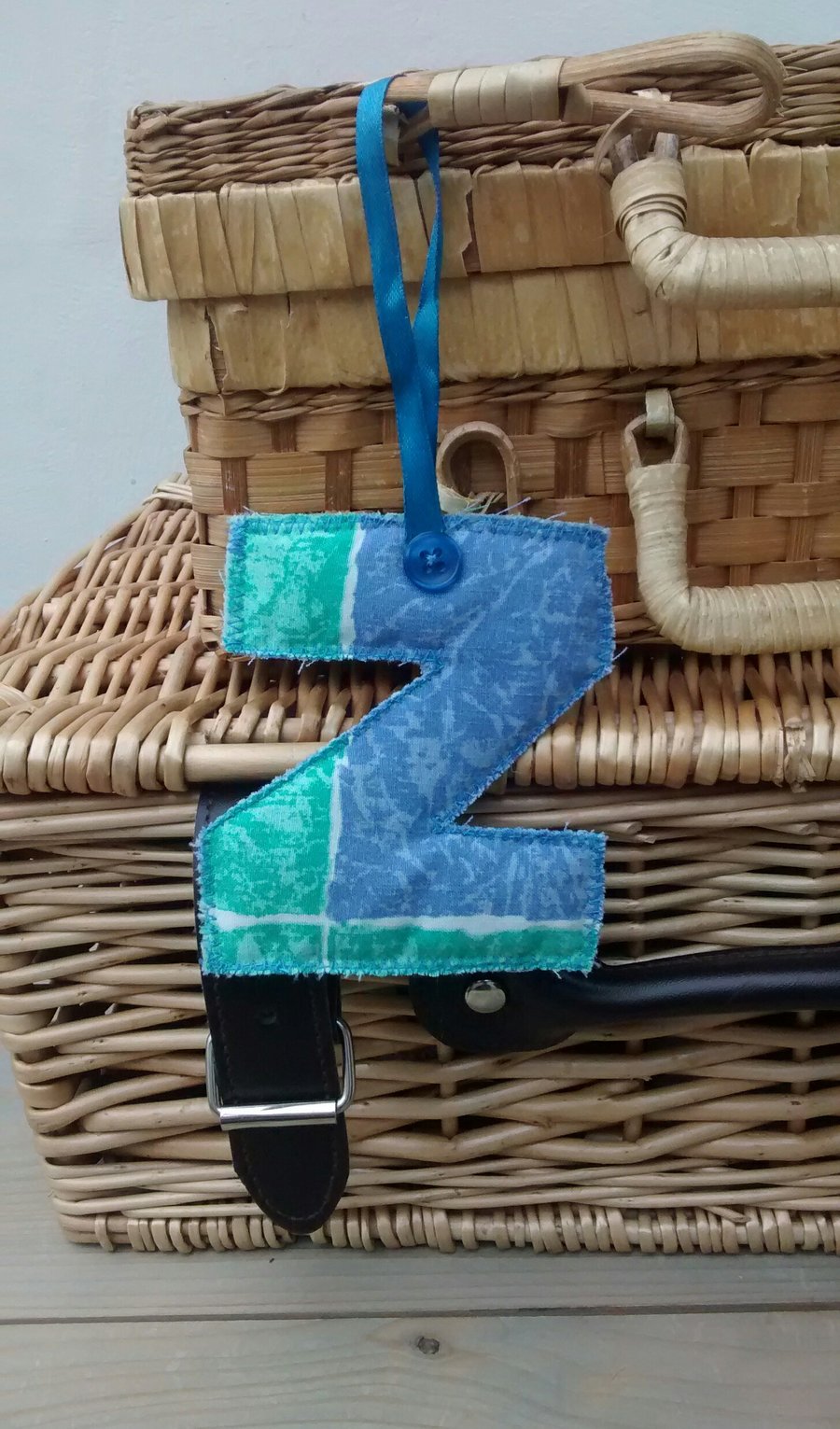 Fabric Initial Z - Hanging Letter Decoration - Personalised Gift Tag