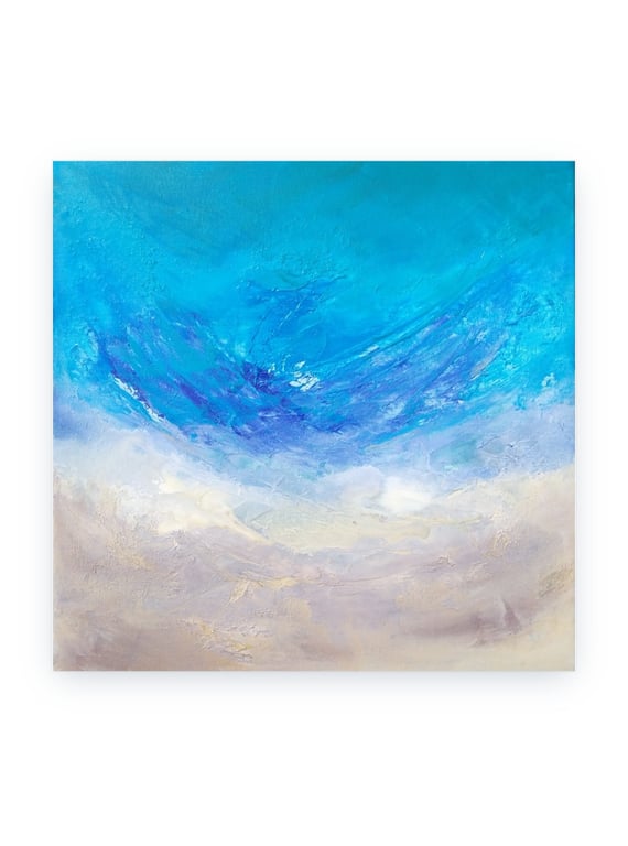 Coffee at The Beach Abstract Painting