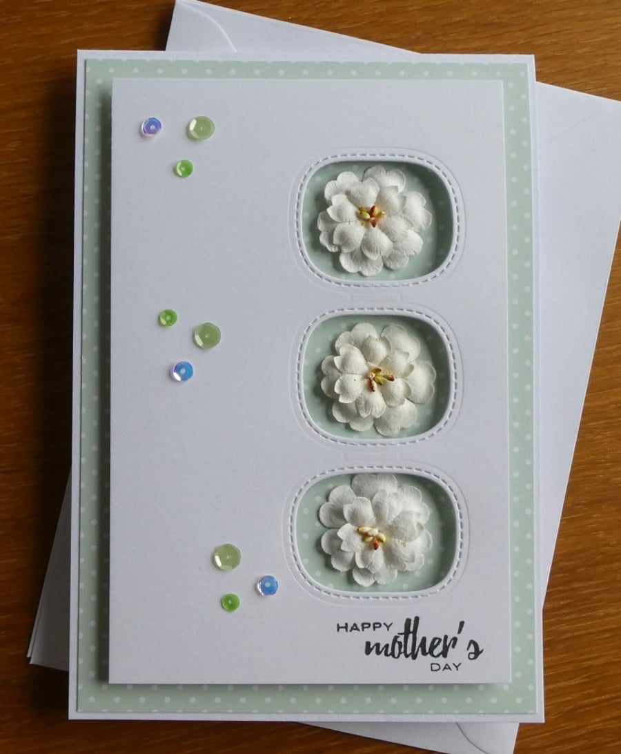 Mother's Day Card - Green Polka Dot