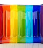Handmade Fused Glass Rainbow Striped Soap Dish - Colourful Glass - Rainbow Decor - Image 3