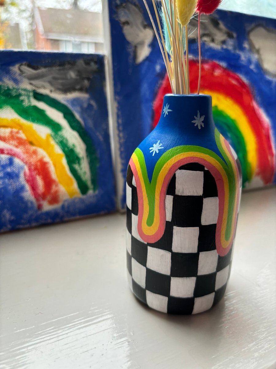 Small Hand Painted Vase