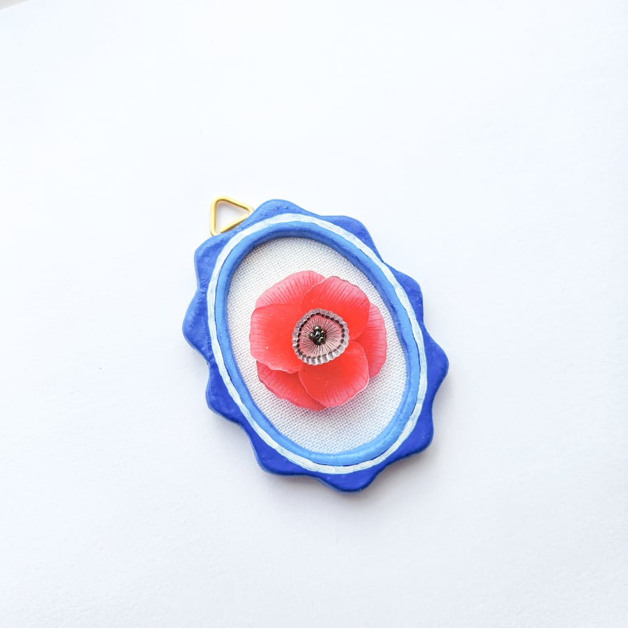 Tiny Floral Wall Hanging - Handmade Botanical Art, Spring Flower Hanging