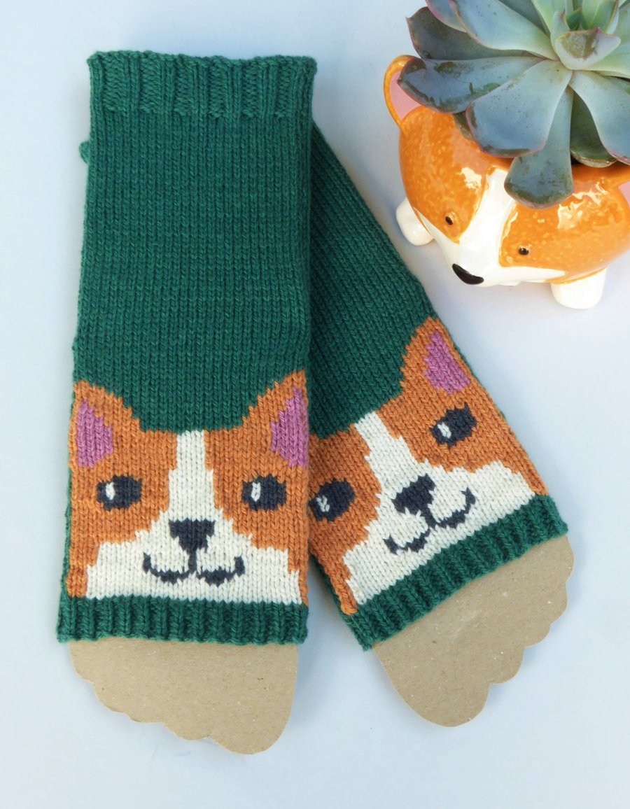 Corgi Yoga Socks with Open Toes and Heels