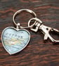 Bespoke Map Heart Keyring with Custom Map Location Personalized Accessories