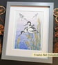 Avocet at the Water's Edge, original bird illustration, nature artwork - Image 5