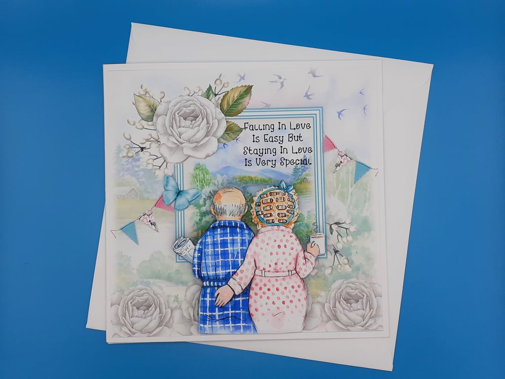Anniversary Card, Large, Parents, Wife, Husband, Friends