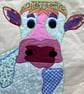Farm Animal Cushion Cover. Appliquéd Face. Cow, Pig, Duck, Dog. Farmhouse Decor - Image 2