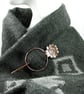 Copper and Sterling Silver Flower Shawl Pin - Image 8