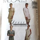 A multi-size sewing pattern for a misses' dress, unlined jacket and skirt