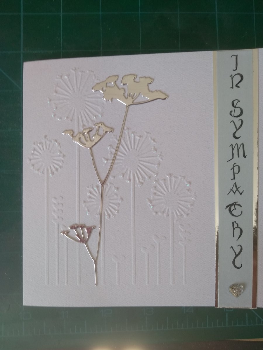 In sympathy. Dandelion card