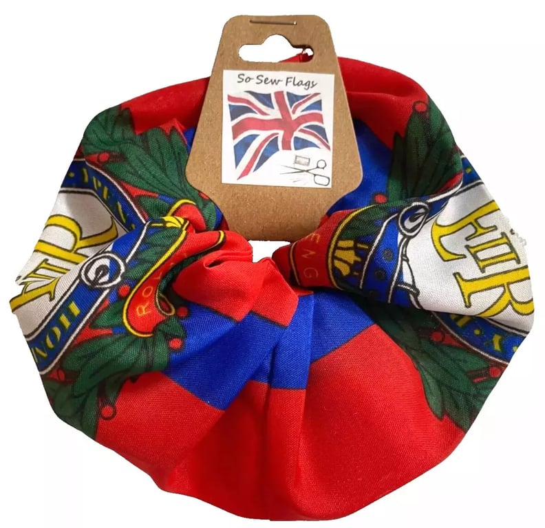 Royal Engineer Corps Flag Hair Scrunchie Scrunchies Accessory Band Elastic