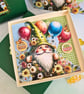Birthday Wishes Card & Box - 3D Decoupage Keepsake Gnome Card, Let's Party - Image 4